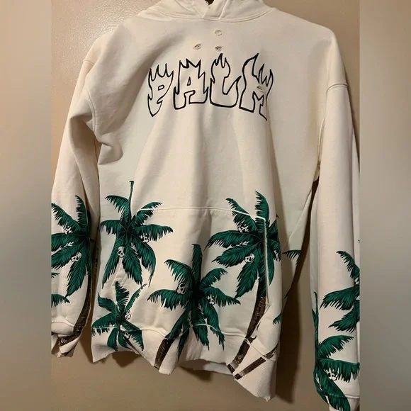 Palm Angels Palm Skull Vint Hoody White Green lar ssense street gallery utility - Picture 4 of 11